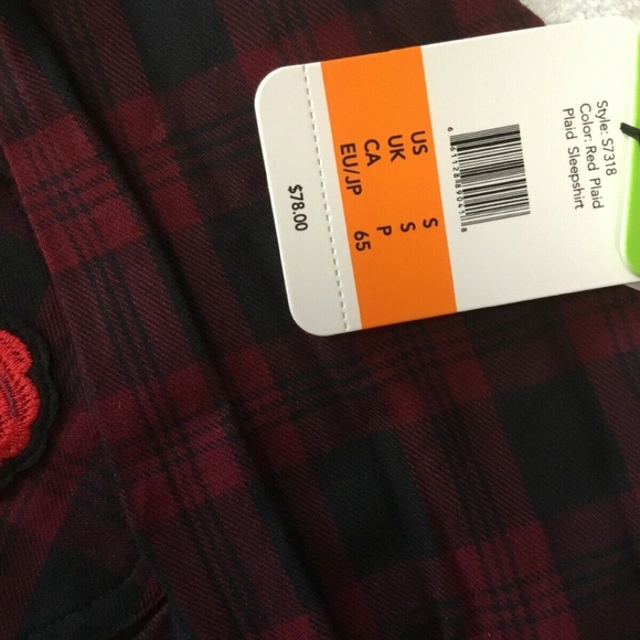 Sam Edelman Patch Embellished Plaid Sleep Shirt - Picture 7 of 8